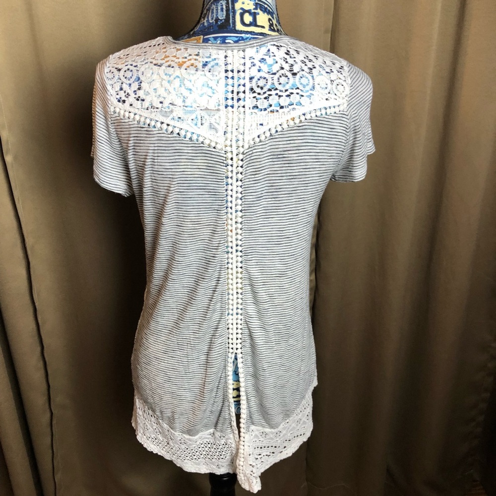 Rad Clothing Short Sleeve Lace Paneling Shirt